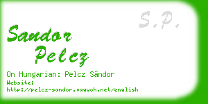 sandor pelcz business card