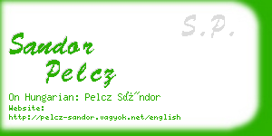 sandor pelcz business card